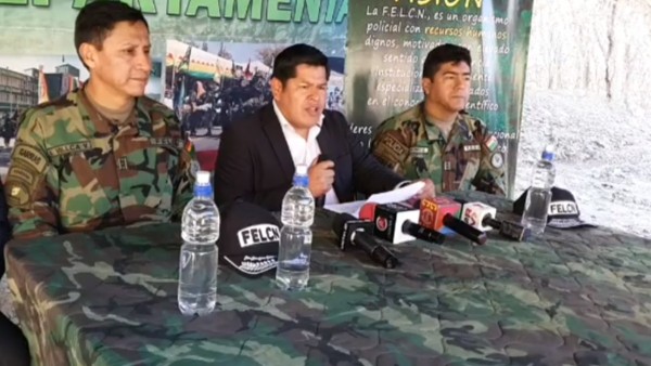 El viceministro de Defensa Social y Sustancias Controladas, Jaime Mamani. Foto: Captura