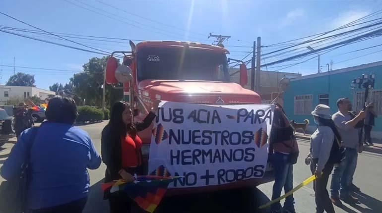 Protesta de camioneros en Calama. | Calama Noticias