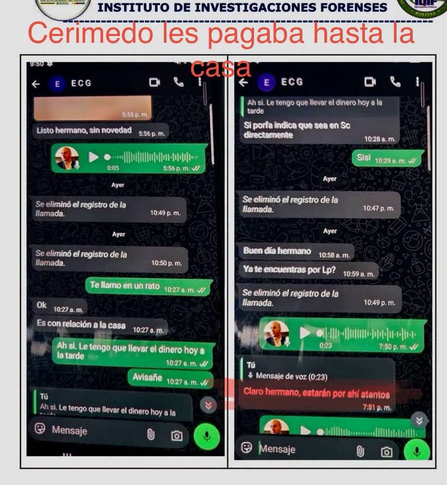Beller difunde capturas de chats entre Cerimedo y un policía sobre el atentado en su contra
